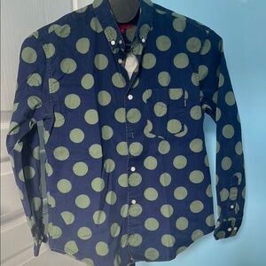 Navy Polka Dot Men's Shirt